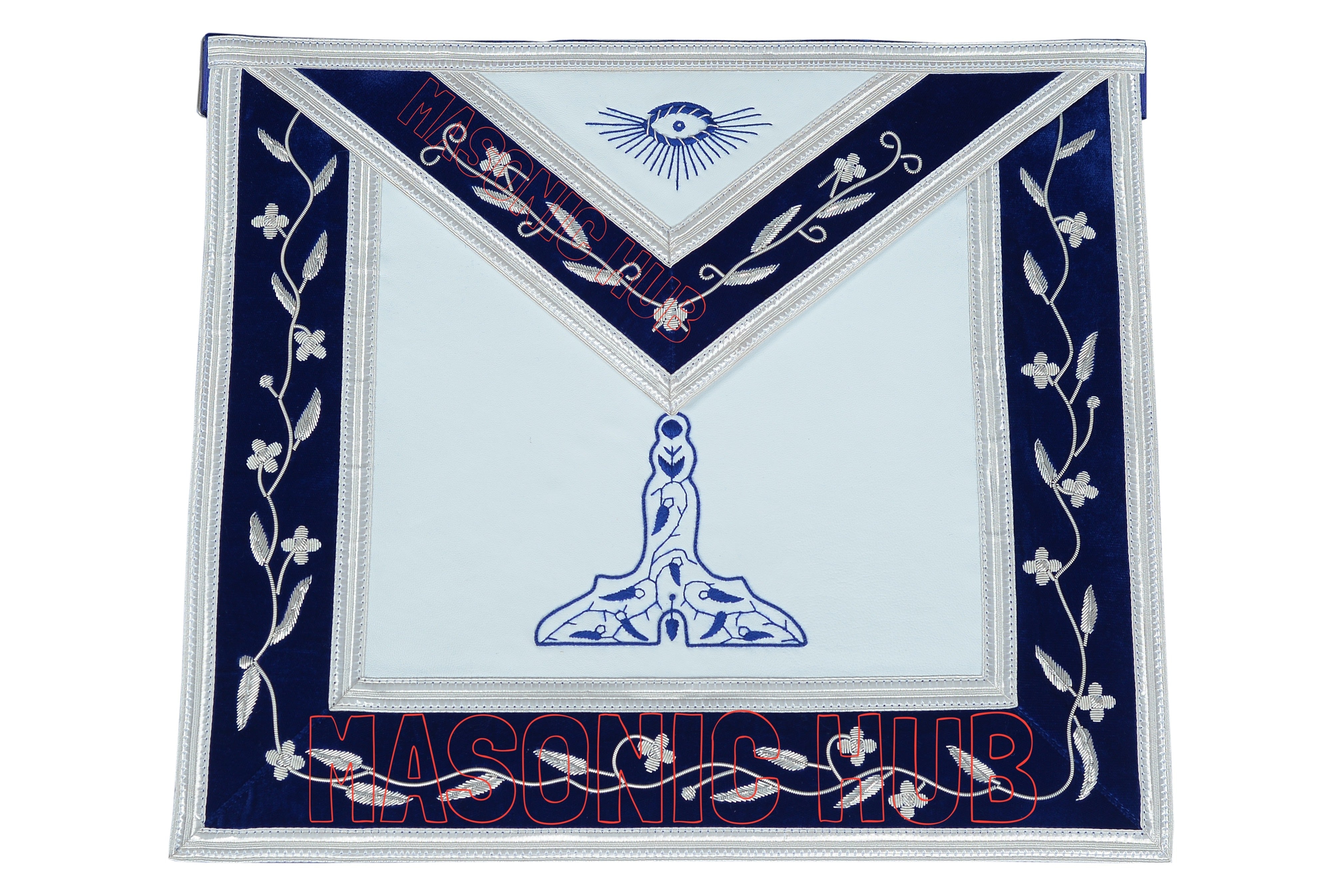 Masonic Blue Lodge Senior Warden Officer Apron – 100% Lambskin (Handmade) Masonic Hub