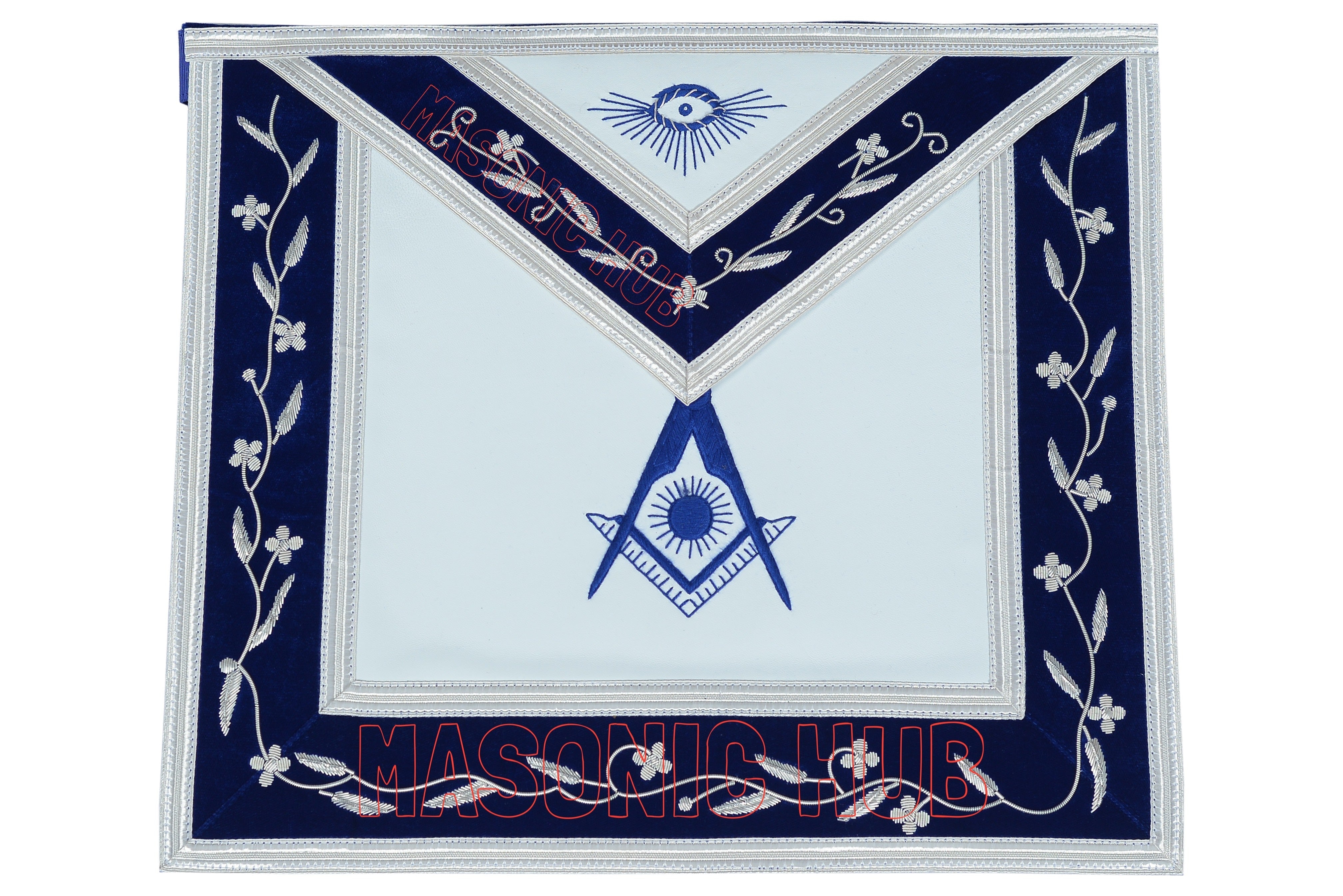Freemason Blue Lodge Senior Deacon Apron 100% Lambskin Leather with Chain Collar & Jewel – Masonic Officer Regalia Masonic Hub