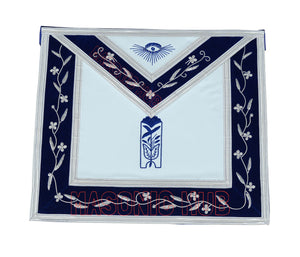 Masonic Blue Lodge Officer Apron Set – 12 Piece – 100% Lambskin – Hand Embroidered Masonic Hub