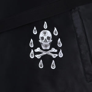 Master Mason Scottish Rite Apron – Red Velvet with Gold Bullion Embroidery, Gold Tassel with Red-White-Red Velvet Drops & Skull Lining | Masonic Hub Masonic Hub