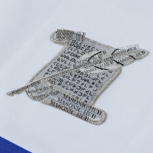 Masonic Texas Regulation Historian Officer Apron with Eye Emblem - Handcrafted My Store