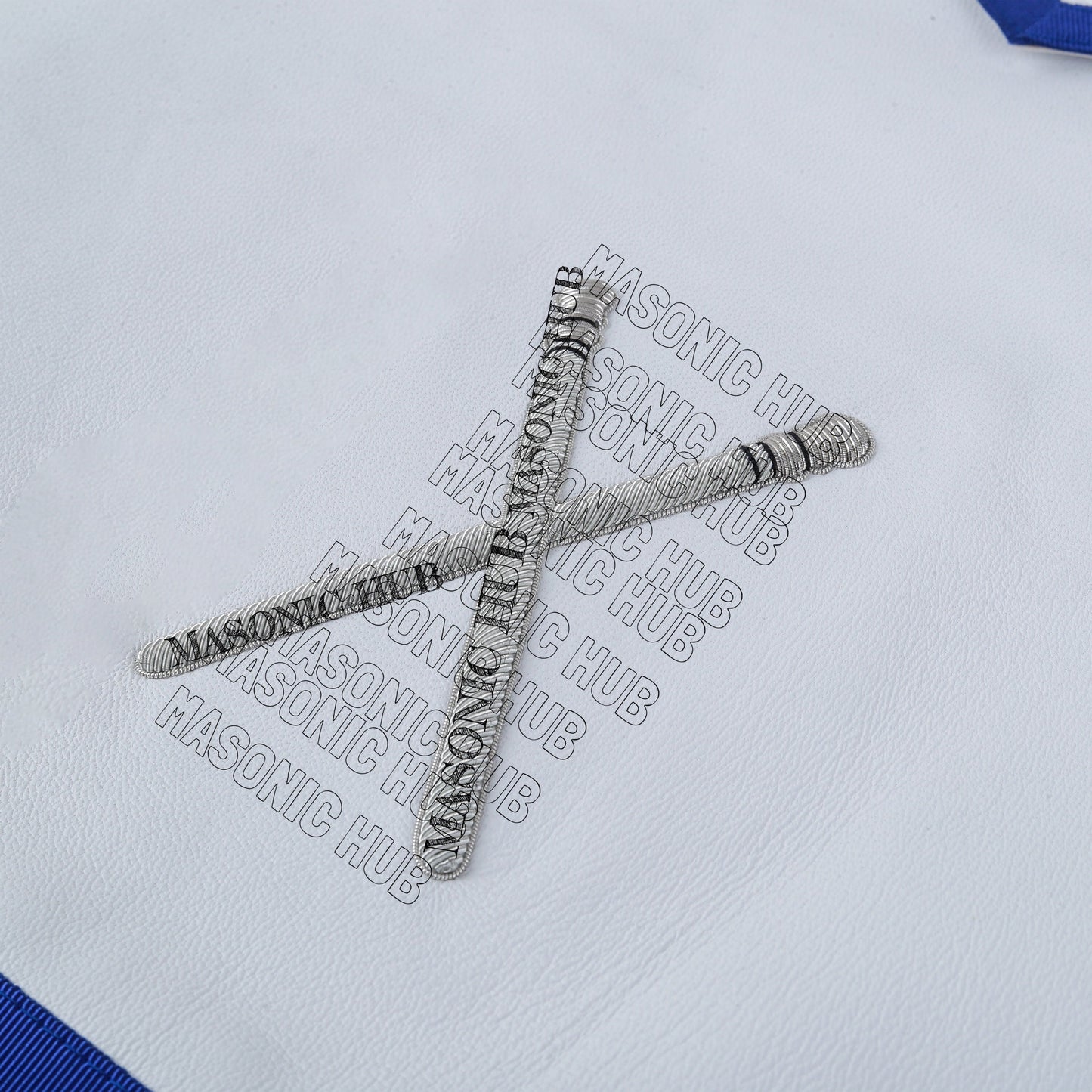 Masonic Texas Regulation Master of Ceremonies Officer Apron with Eye Emblem