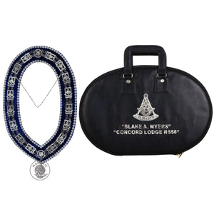Masonic Hand Embroidered Past Master Chain Collar Case with - Chain Collar Jewel Masonic Hub
