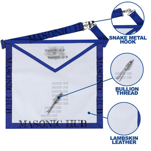 Masonic Texas Regulation Assistant Secretary Officer Apron with Eye Emblem My Store