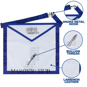 Masonic Texas Regulation Assistant Secretary Officer Apron with Eye Emblem My Store