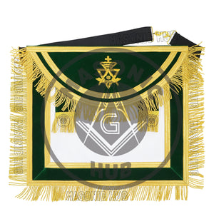 Allied Masonic Degree AMD Past Sovereign Master Apron Hand Embroidered Lambskin Masonic Hub