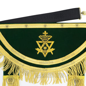 Allied Masonic Degree AMD Past Sovereign Master Apron Hand Embroidered Lambskin Masonic Hub