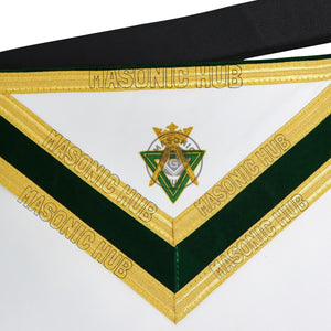 Handcrafted Allied Masonic Degrees (AMD) Sovereign Master Apron – Gold Fringe Masonic Hub