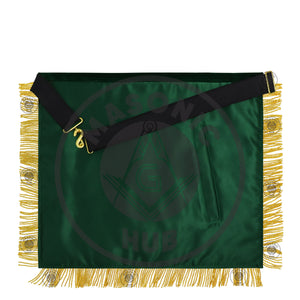Handcrafted Allied Masonic Degrees (AMD) Sovereign Master Apron – Gold Fringe Masonic Hub