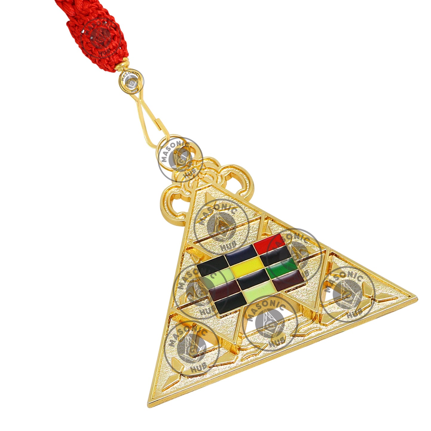 Masonic Mason neck Red Cord With Past High Priest Jewel - Royal Arch