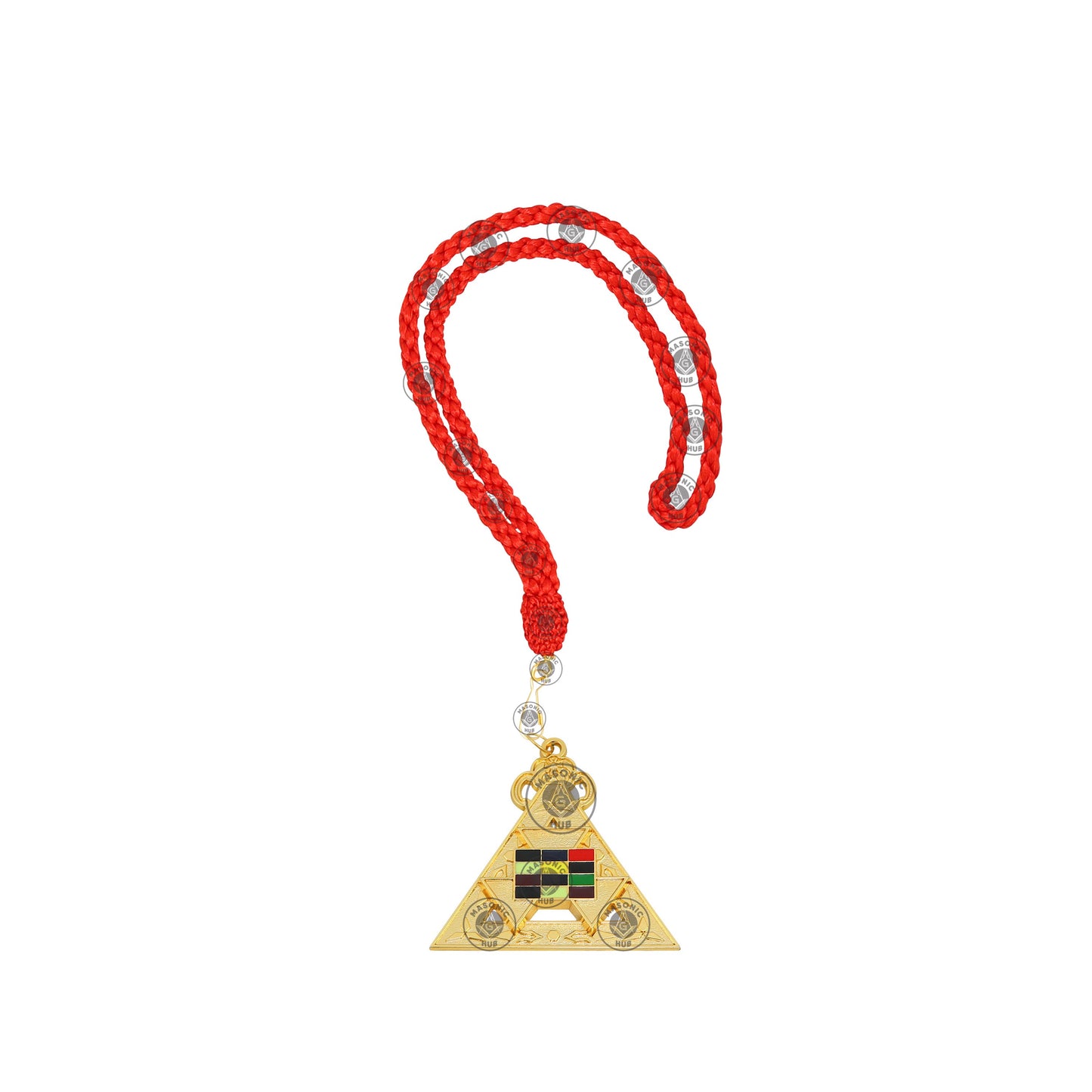 Masonic Mason Jewel neck cord Without Jewel Red- Royal Arch
