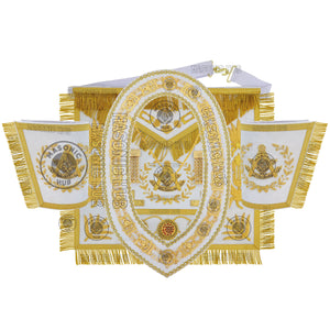 Masonic Regalia Grand Lodge Past Master 100% Lambskin Apron With Collar & Cuff Masonic Hub