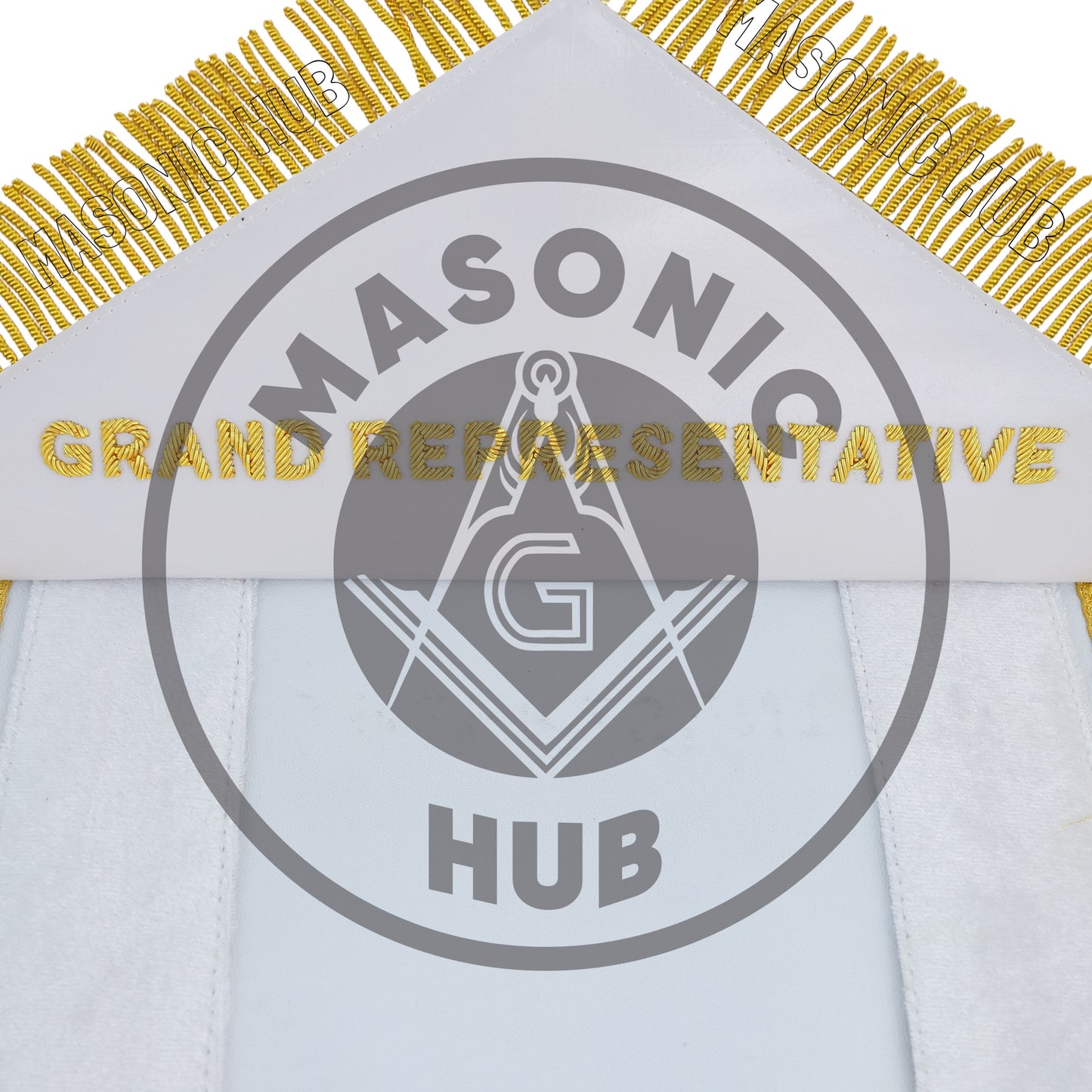 Masonic Regalia Grand Lodge Past Master 100% Lambskin Apron With Collar & Cuff