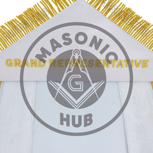 Masonic Regalia Grand Lodge Past Master 100% Lambskin Apron With Collar & Cuff Masonic Hub