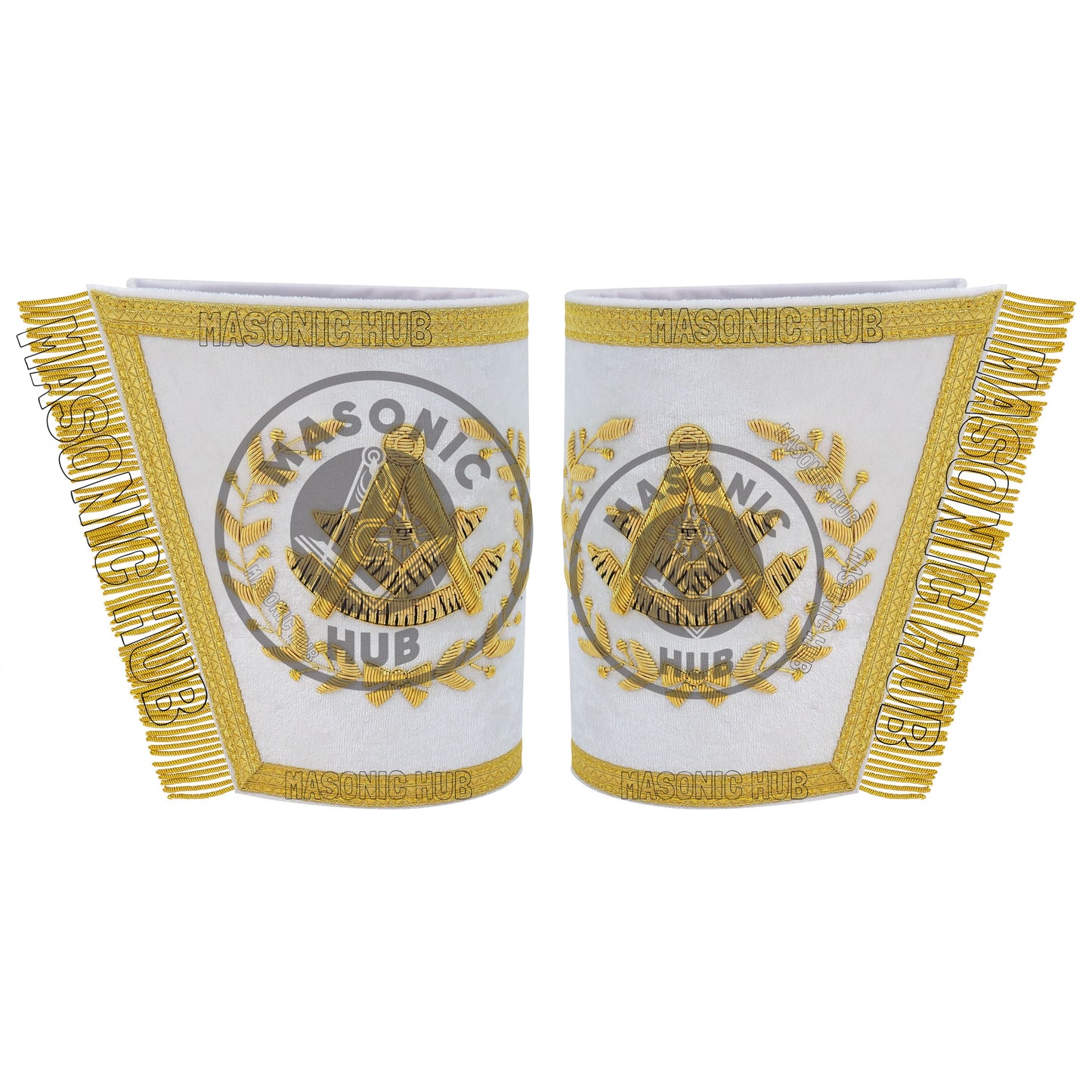 Masonic Regalia Grand Lodge Past Master 100% Lambskin Apron With Collar & Cuff