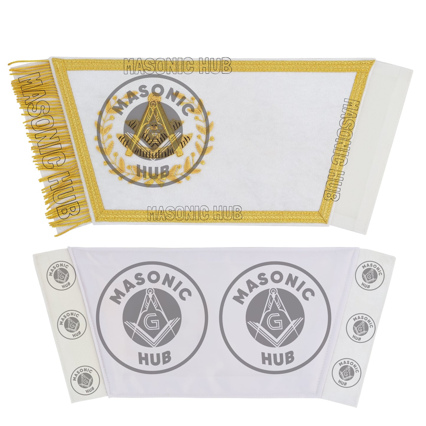Masonic Regalia Grand Lodge Past Master 100% Lambskin Apron With Collar & Cuff