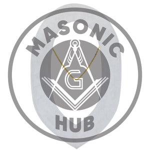 Masonic Past Master Chain Collar White Velvet w/ Rhinestone Edges Masonic Hub