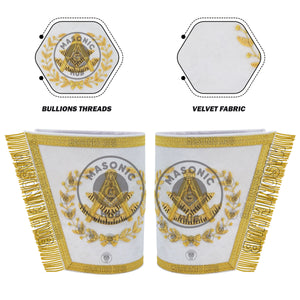 Handcrafted Masonic Regalia Grand Lodge Past Master Gauntlets Embroidered Gold Masonic Hub