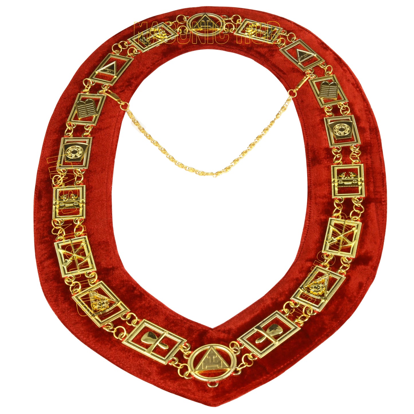 REGALIA MASONIC ROYAL ARCH MARK MASTER METAL CHAIN COLLAR