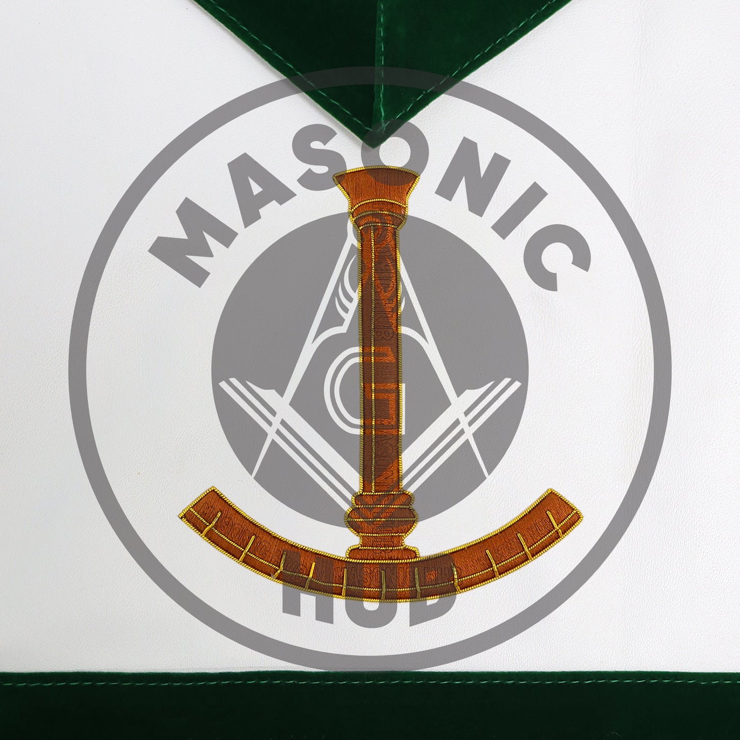 Grand Superintendent Allied Masonic Degrees Apron – Dark Green Velvet & Lambskin