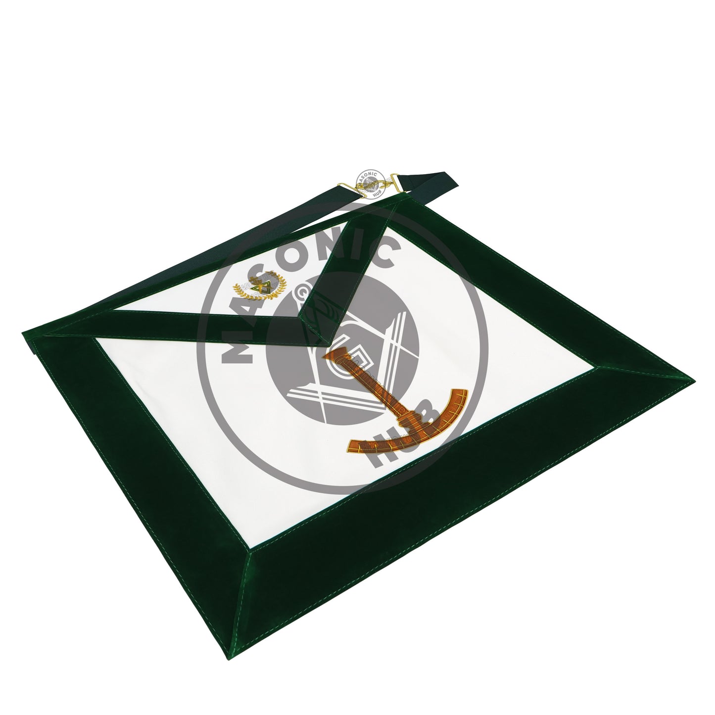 Grand Superintendent Allied Masonic Degrees Apron – Dark Green Velvet & Lambskin