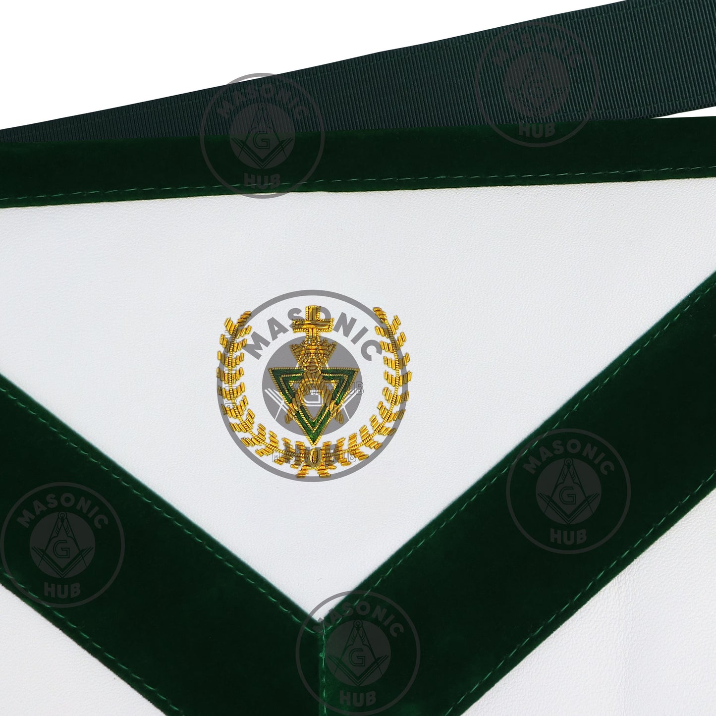 Grand Superintendent Allied Masonic Degrees Apron – Dark Green Velvet & Lambskin