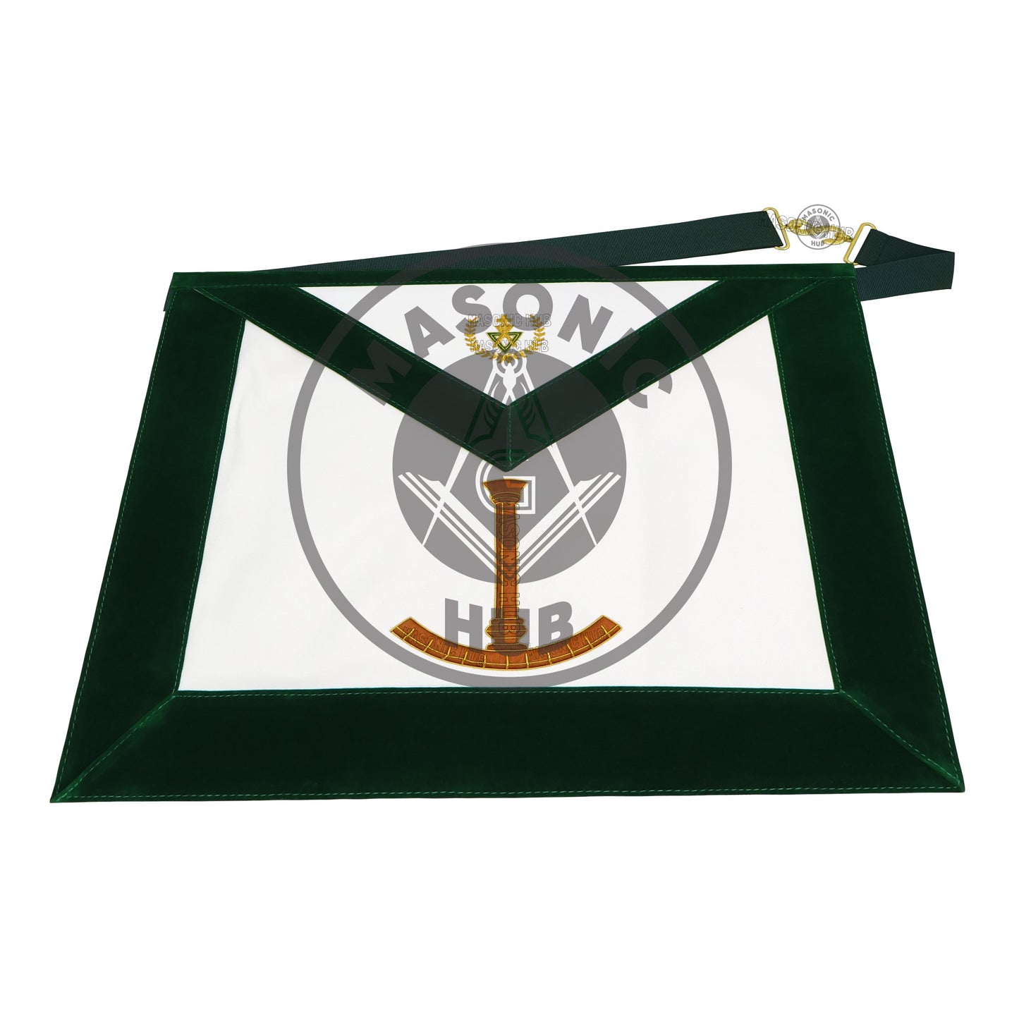 Grand Superintendent Allied Masonic Degrees Apron – Dark Green Velvet & Lambskin