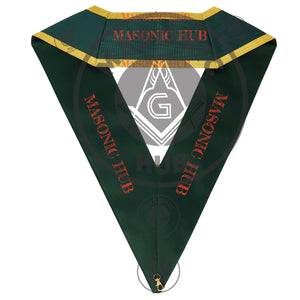 Allied Masonic Degrees Grand Council Collar – Elected Officer Regalia – Green & Gold Masonic Hub