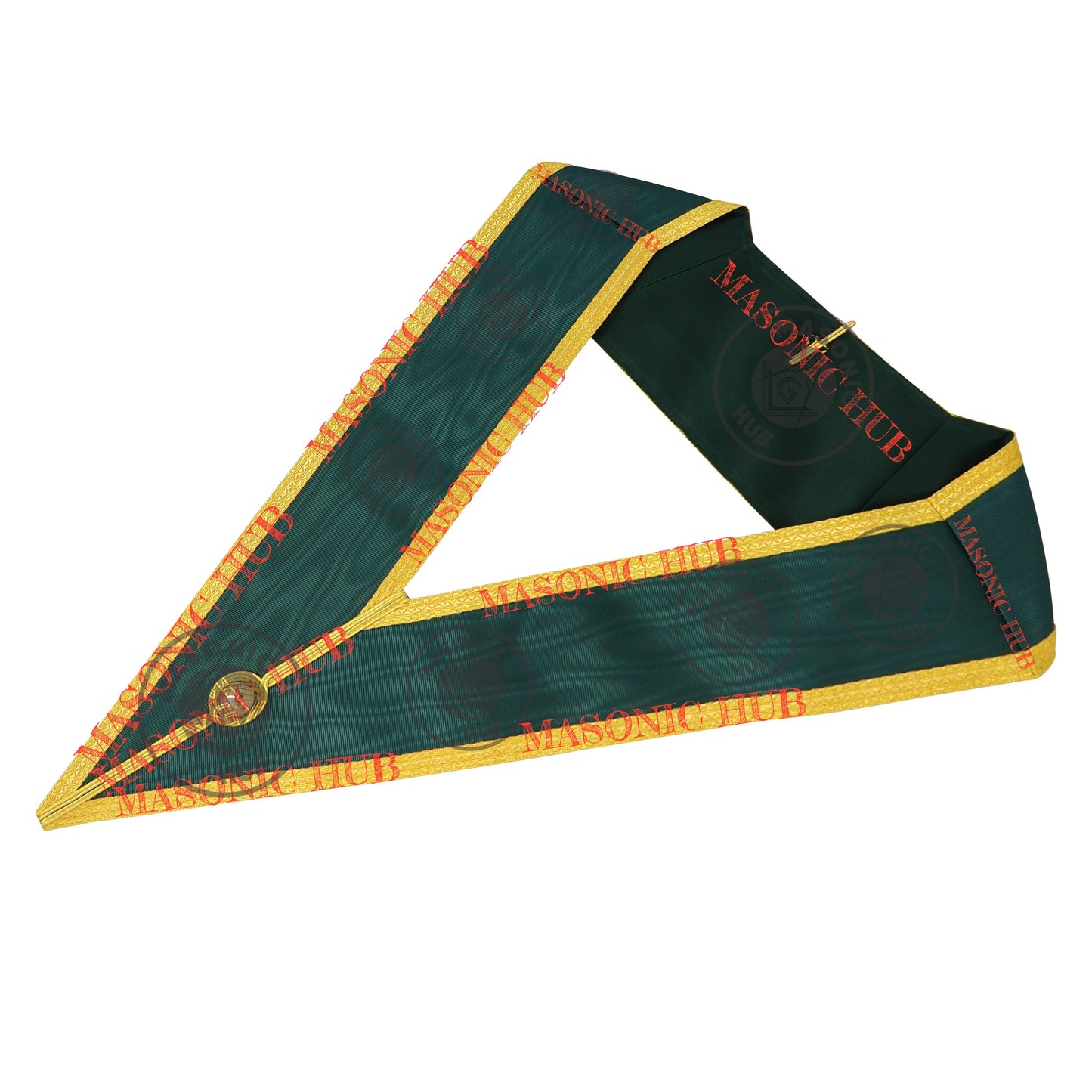 Allied Masonic Degrees Grand Council Collar – Elected Officer Regalia – Green & Gold