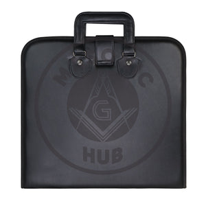 Cryptic (Royal & Select) Mason Apron Case with Lock – Handcrafted Masonic Faux Leather Carrying Case Masonic Hub