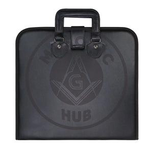 Cryptic (Royal & Select) Mason Apron Case with Lock – Handcrafted Masonic Faux Leather Carrying Case Masonic Hub