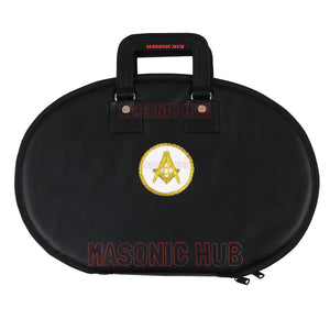 Masonic Square & Compass Chain Collar Case Soft Padded Lining + Hand Made Logo Masonic Hub