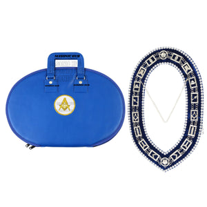 Masonic Square & Compass Chain Collar Case Soft Padded Lining + Hand Made Logo Masonic Hub