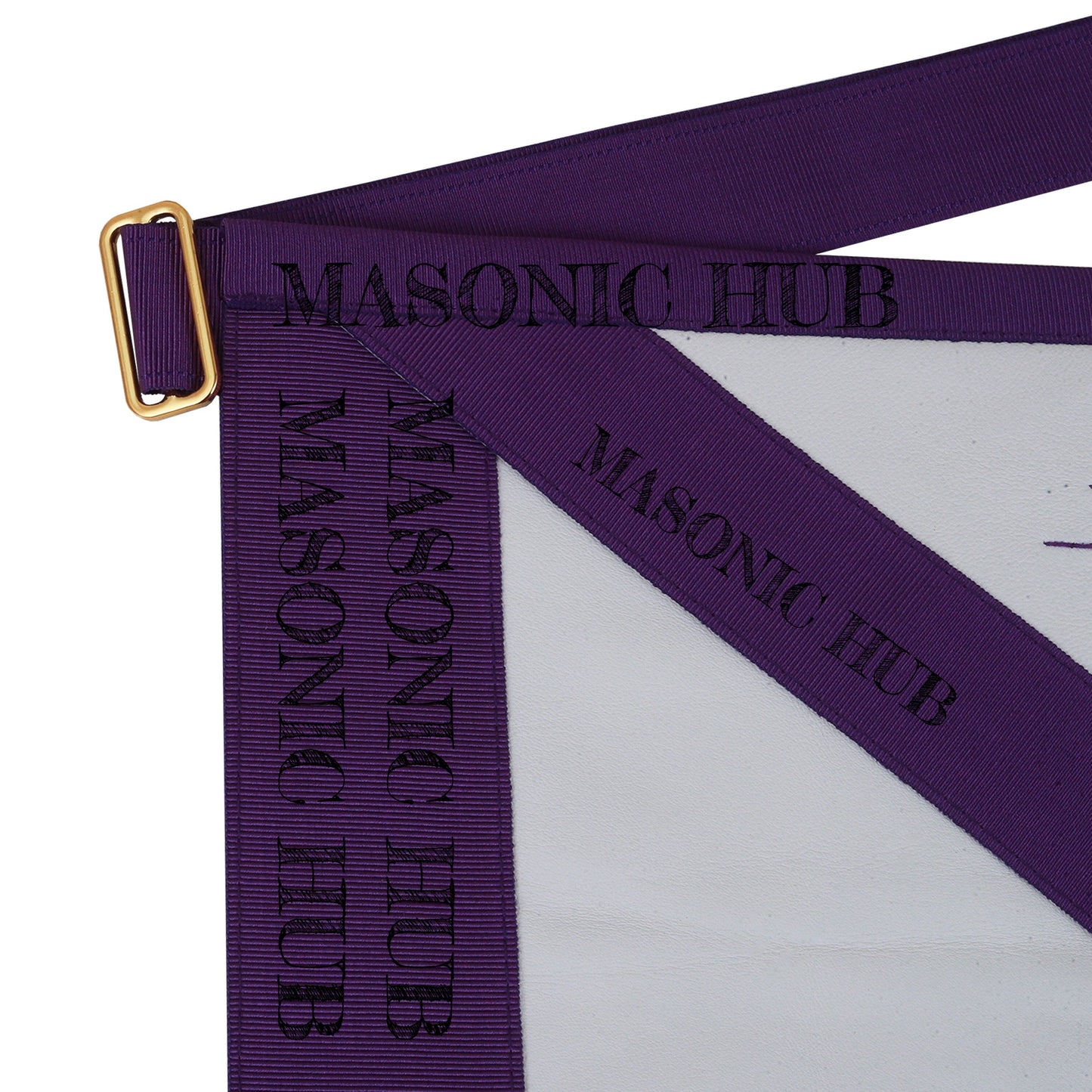 Master Mason Lambskin Apron with G Logo, Radiant Sunburst, and Laurel Wreath