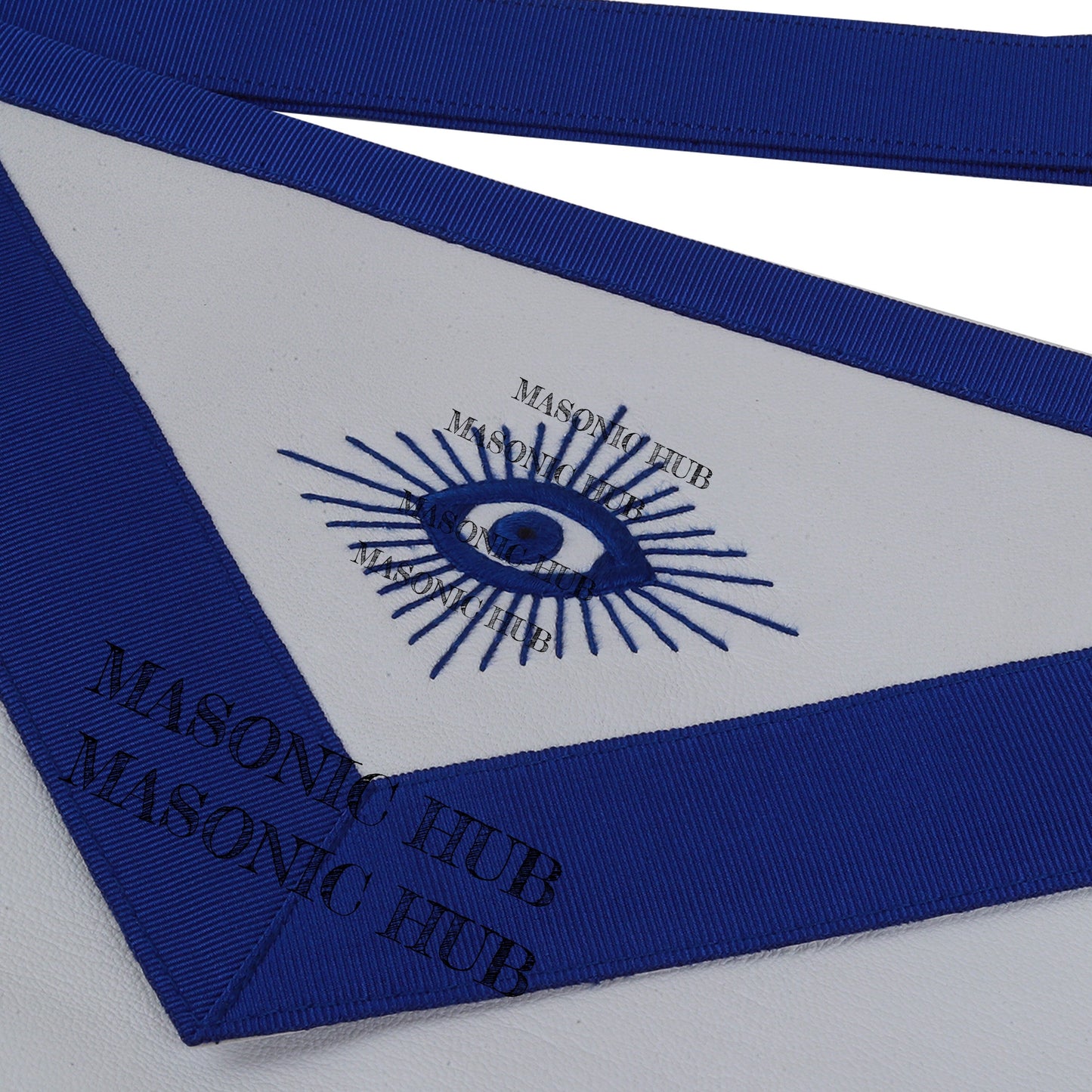 Masonic Master Mason Apron with Blue and Gold Shield Emblem – Freemason Regalia