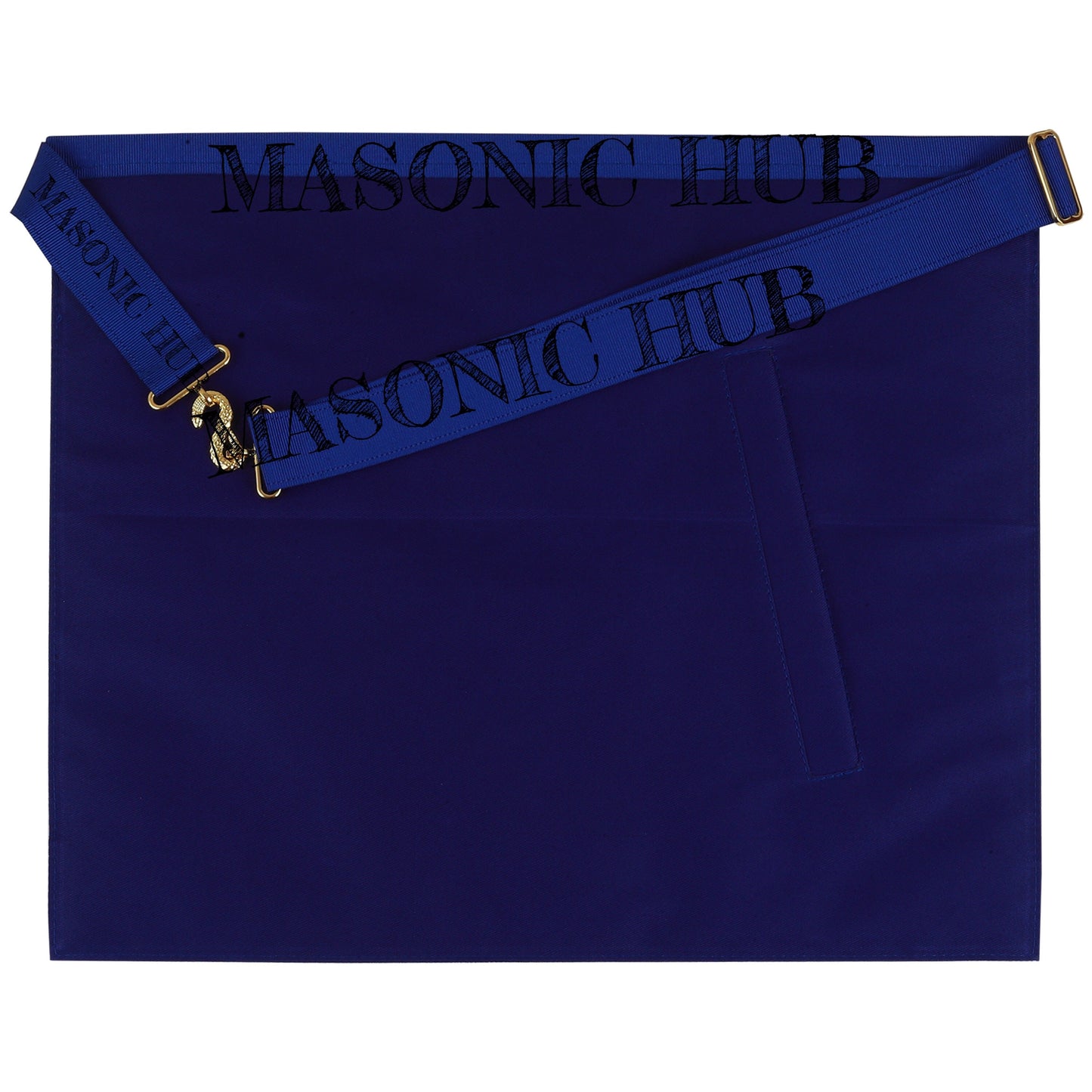 Masonic Master Mason Apron with Blue and Gold Shield Emblem – Freemason Regalia