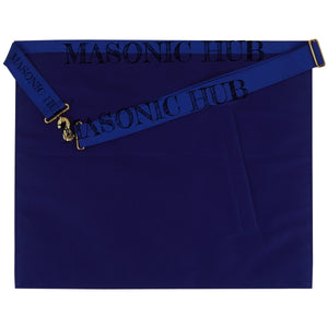 Masonic Master Mason Apron with Blue and Gold Shield Emblem – Freemason Regalia My Store