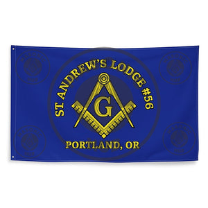 Freemason Custom Banner – Square & Compass Lodge Flag with Name - Location Masonic Hub