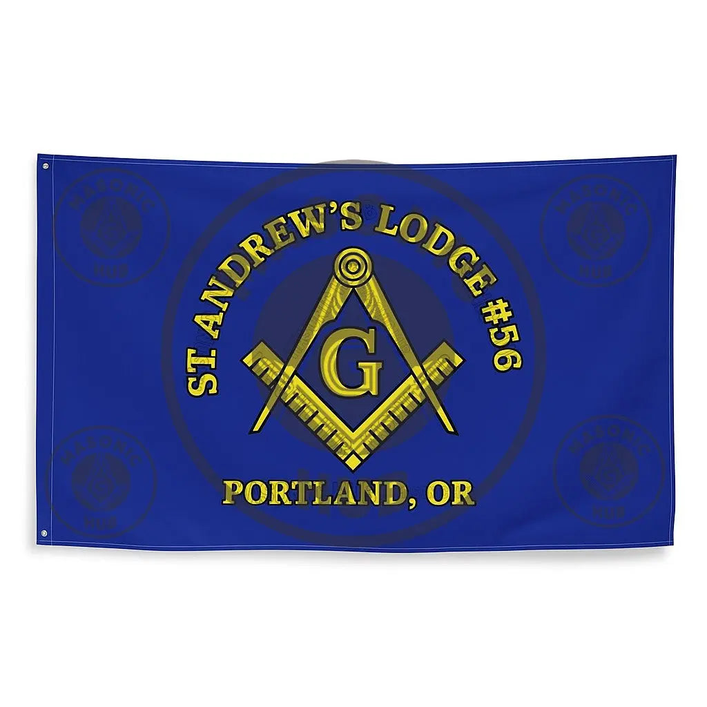 Freemason Custom Banner – Square & Compass Lodge Flag with Name - Location Masonic Hub