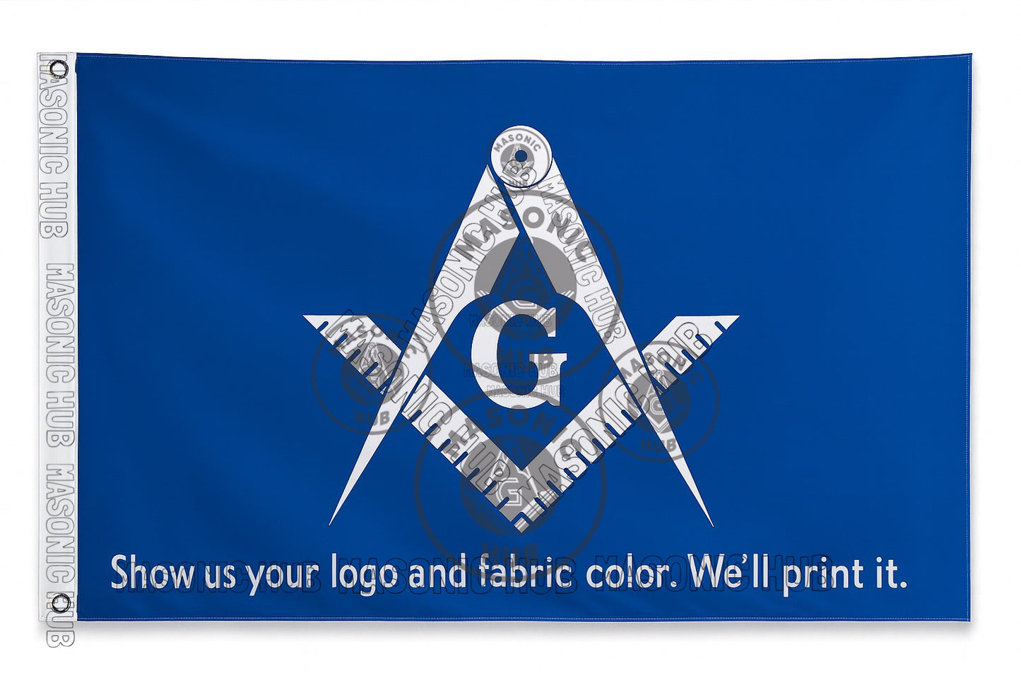 Master Mason Blue Lodge Flag – Custom Square & Compass Banner