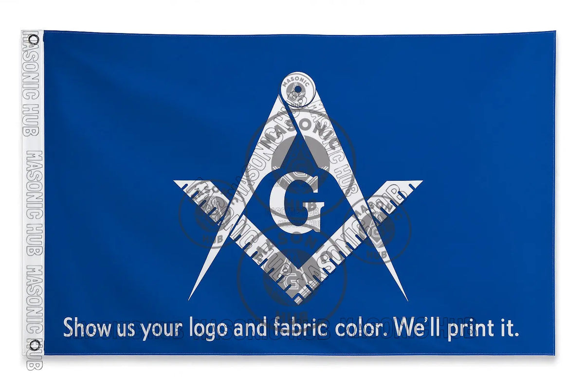 Master Mason Blue Lodge Flag – Custom Square & Compass Banner Masonic Hub