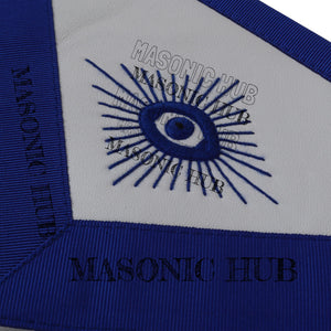 Masonic Master Mason Lambskin Apron with G Logo, Radiant Sunburst, and Laurel Wreath My Store