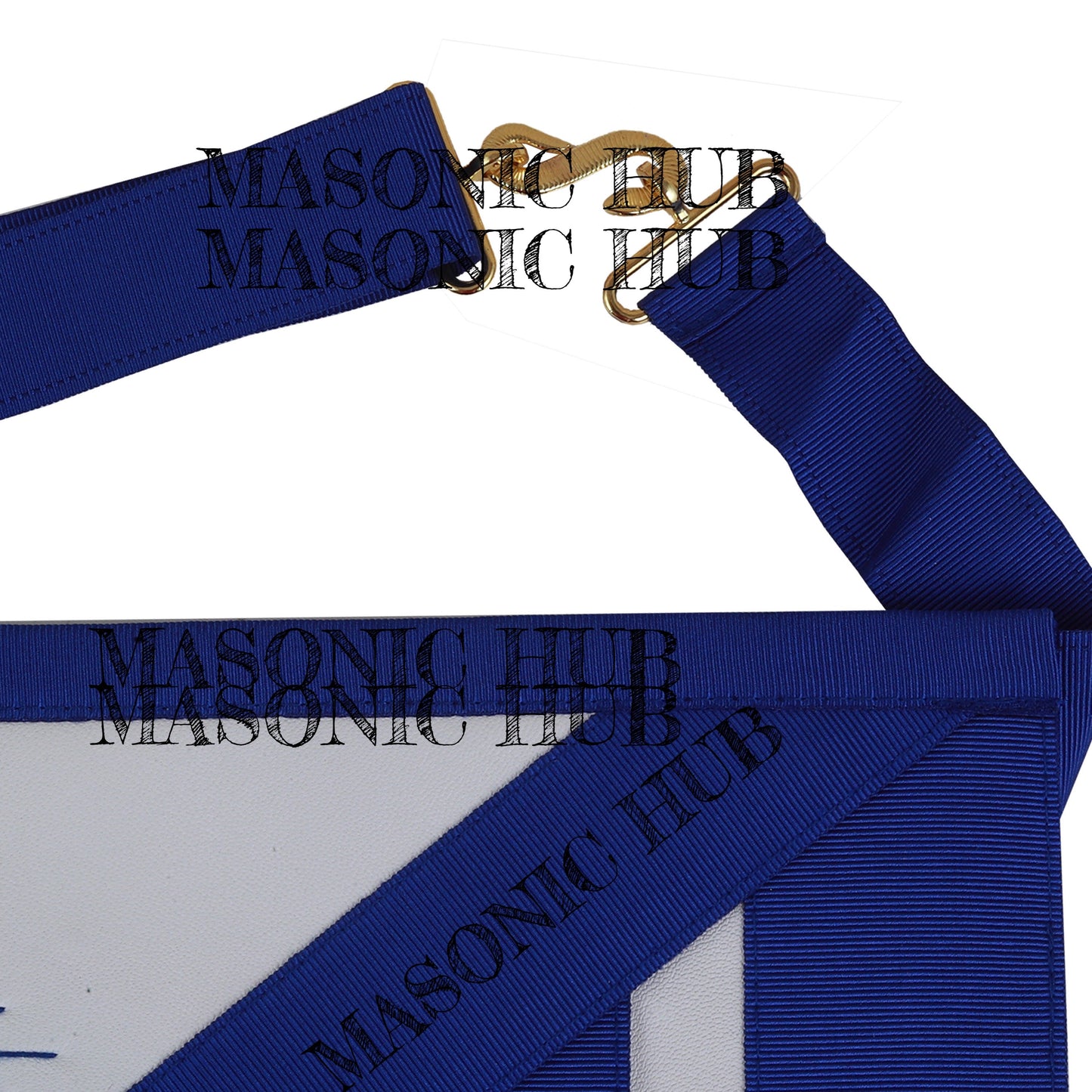 Masonic Master Mason Lambskin Apron with G Logo, Radiant Sunburst, and Laurel Wreath