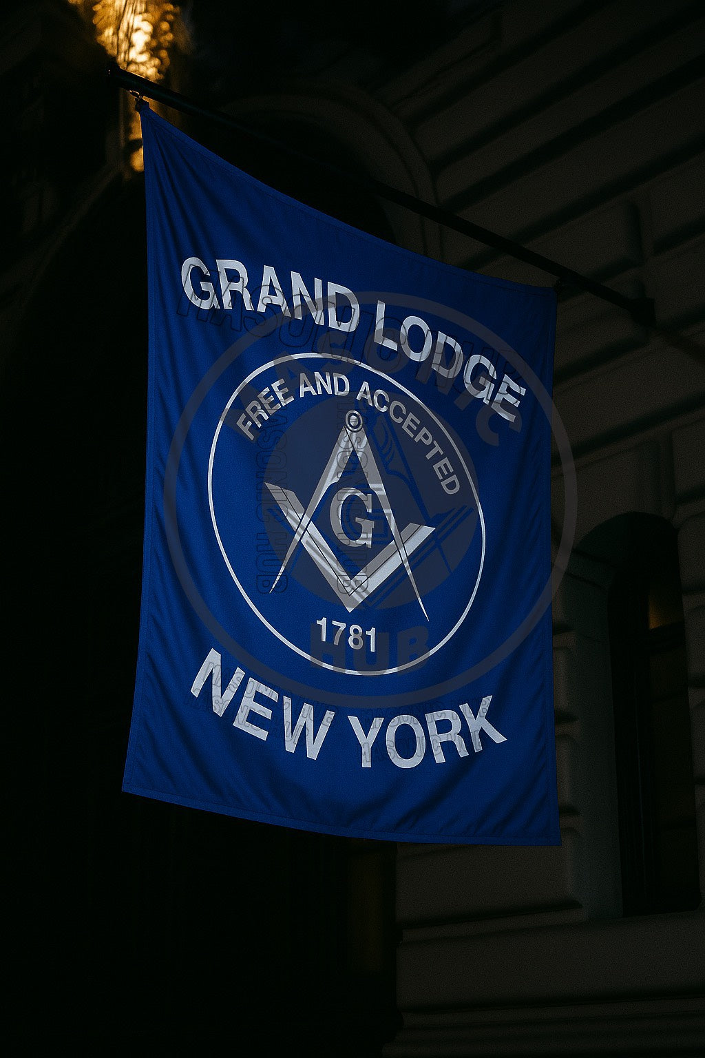Custom GRAND LODGE Masonic Banner – Personalized Printing -Style Flag | Add Your Lodge Name, Number & Year