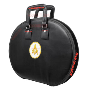 Masonic Square & Compass Chain Collar Case Soft Padded Lining + Hand Made Logo Masonic Hub