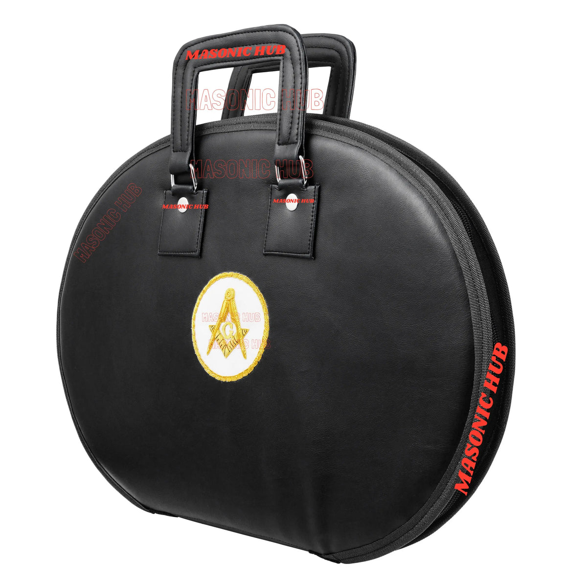 Masonic Square & Compass Chain Collar Case Soft Padded Lining + Hand Made Logo Masonic Hub