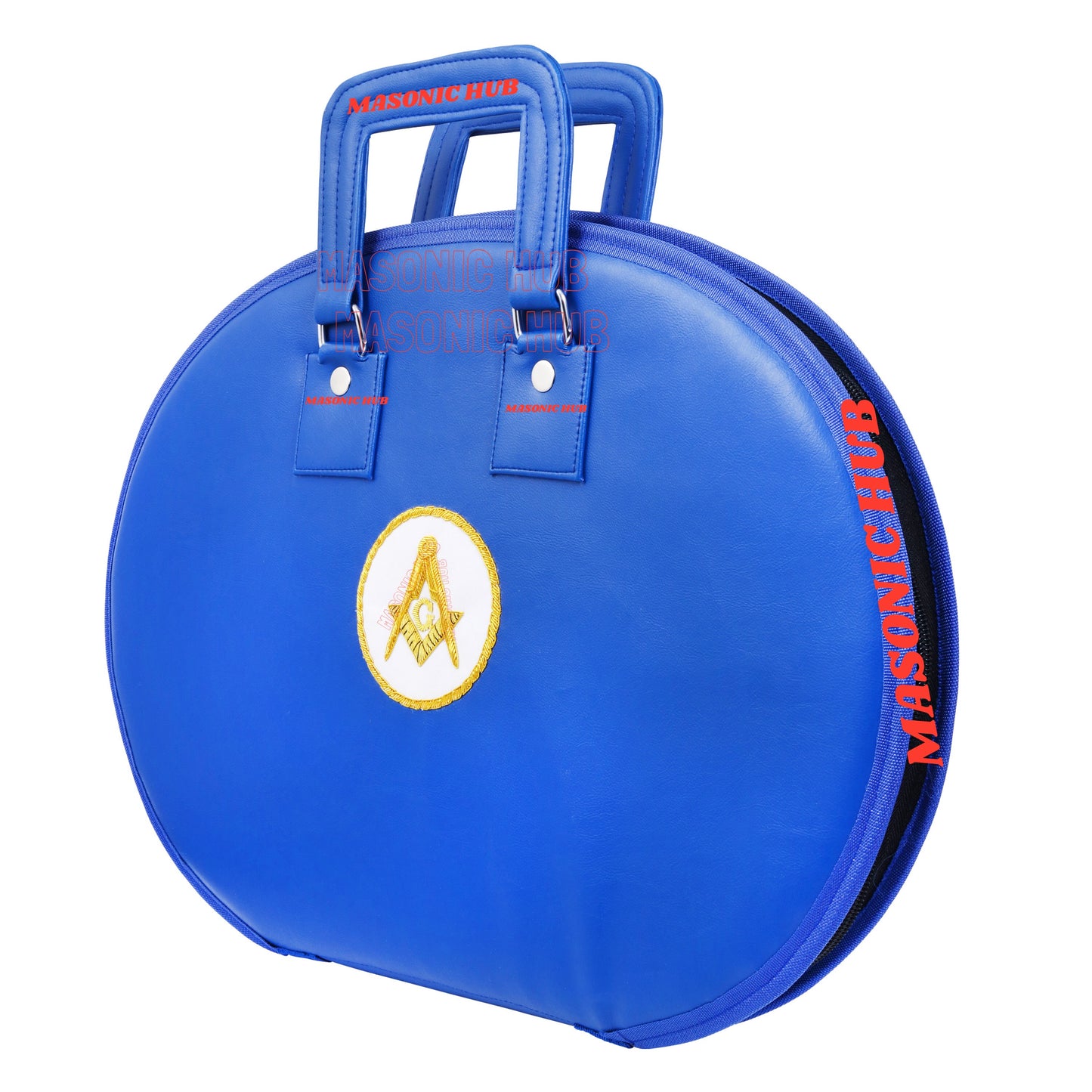 Masonic Square & Compass Chain Collar Case Soft Padded Lining + Hand Made Logo