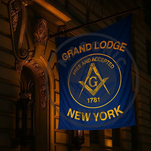 Custom GRAND LODGE Masonic Banner – Personalized Printing -Style Flag | Add Your Lodge Name, Number & Year Masonic Hub