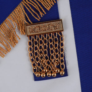 Masonic Master Mason Lambskin Apron with All-Seeing Eye Emblem Gold Mylar Fringe My Store