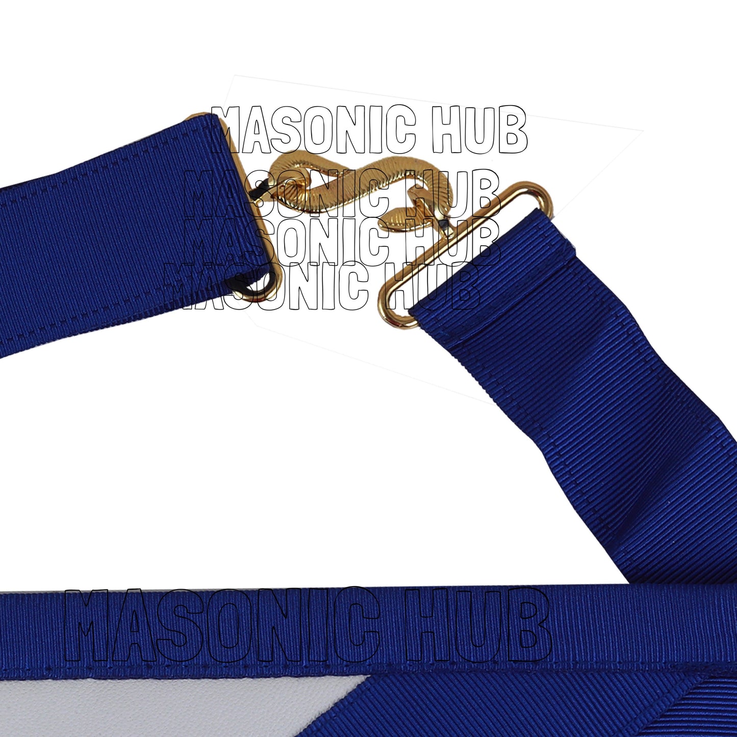 Masonic Master Mason Lambskin Apron with All-Seeing Eye Emblem Gold Mylar Fringe